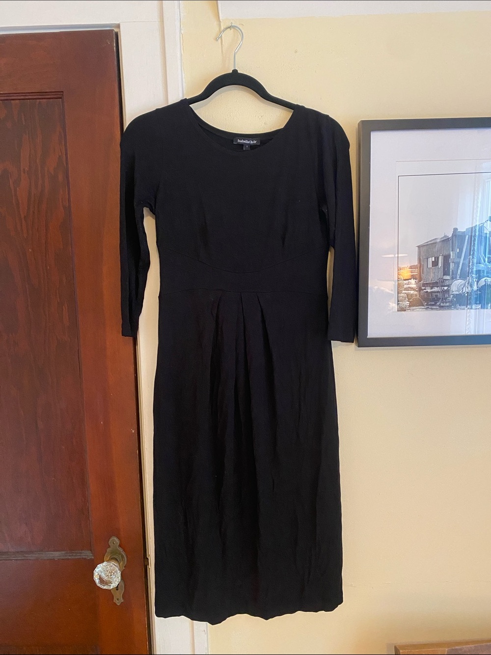 Isabella Oliver Black Midi Dress